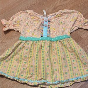 Matilda Jane Peach and Blue Floral Baby Dress
